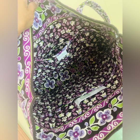 Vera Bradley Purple Floral Large Tote, NWT - Picture 7 of 7